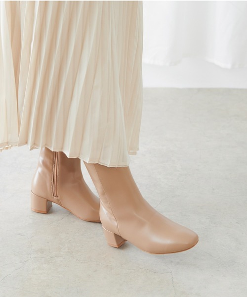 細身シルエット ベーシックミドルブーツ（ブーツ）｜menue（メヌエ）の  