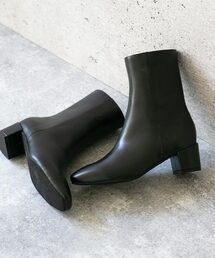細身シルエット ベーシックミドルブーツ