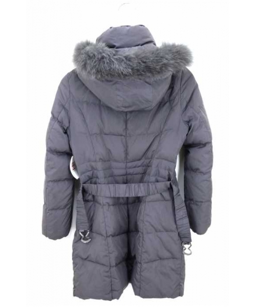 ブランド古着】ブルーフォックスファー フーデッドロングダウンコート