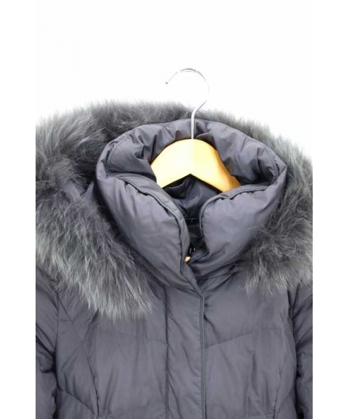 ブランド古着】ブルーフォックスファー フーデッドロングダウンコート