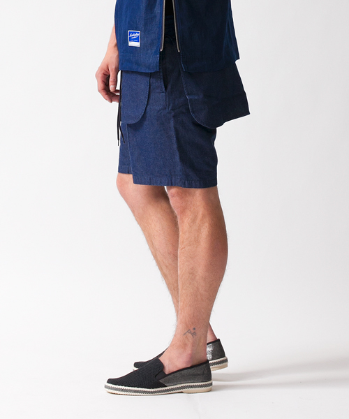 MONKEY TIME（モンキータイム）の「MT ∴ 5ozデニム レイヤード イージーショーツ◆（その他パンツ・メンズ・ネイビー・LARGE/SMALL/MEDIUM）」の7枚目の写真