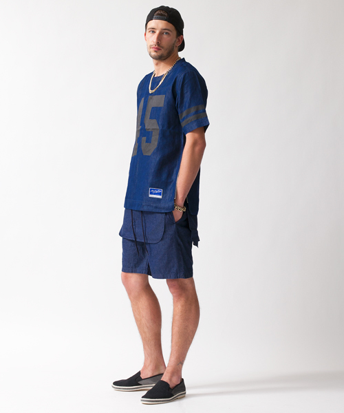 MONKEY TIME（モンキータイム）の「MT ∴ 5ozデニム レイヤード イージーショーツ◆（その他パンツ・メンズ・ネイビー・LARGE/SMALL/MEDIUM）」の2枚目の写真