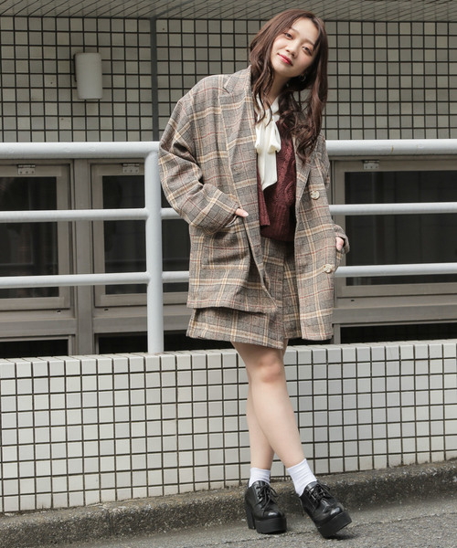 apres jour（アプレジュール）の「チェックWジャケット【ZOZOTOWN限定