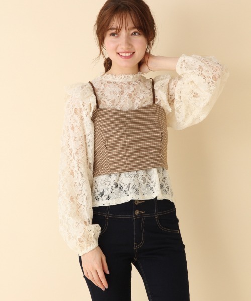 Heather（ヘザー）の「ビスチェレースSET 860386（シャツ