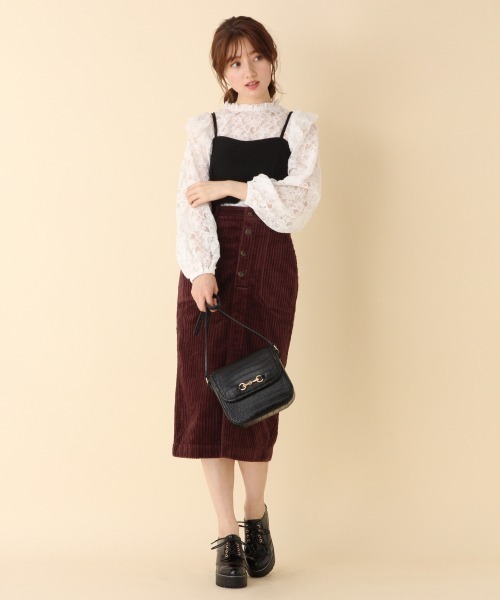ブラウス シャツ レースビスチェセットブラウス レディース Heather（ヘザー）の「ビスチェレースSET 860386（シャツ