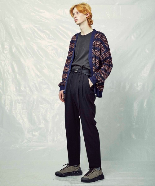 MAISON SPECIAL（メゾンスペシャル）の「タックジャガードボーダーオーバーサイズVネックカーディガン 【MAISON SPECIAL/メゾンスペシャル】（カーディガン/ボレロ・メンズ・ブラック/ネイビー・44/46）」の16枚目の写真