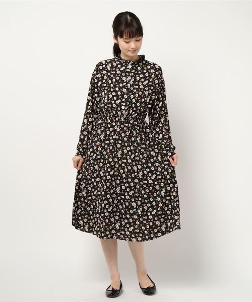 セール ジョーゼット 花柄 プチハイキラキラボタン付きワンピース ワンピース Juglans ユグランス のファッション通販 Zozotown