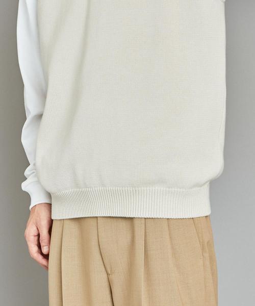 Steven Alan（スティーブンアラン）の「＜Steven Alan＞ CORD CTN V-NECK KNIT VEST/ニットベスト（ベスト・メンズ・ナチュラル/ダークブラウン・MEDIUM/X-LARGE/SMALL/LARGE）」の3枚目の写真