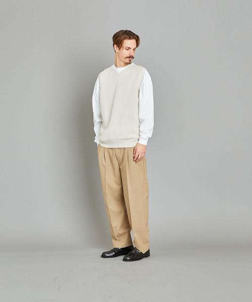 Steven Alan（スティーブンアラン）の「＜Steven Alan＞ CORD CTN V-NECK KNIT VEST/ニットベスト（ベスト・メンズ・ナチュラル/ダークブラウン・MEDIUM/X-LARGE/SMALL/LARGE）」の15枚目の写真