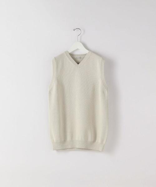 Steven Alan（スティーブンアラン）の「＜Steven Alan＞ CORD CTN V-NECK KNIT VEST/ニットベスト（ベスト・メンズ・ナチュラル/ダークブラウン・MEDIUM/X-LARGE/SMALL/LARGE）」の13枚目の写真