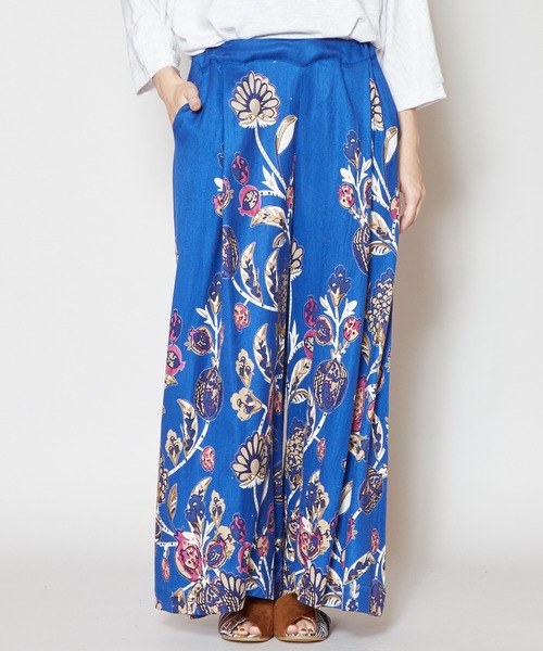 チャイハネ(チャイハネ)の「【チャイハネ】yul オリエンタルフラワーワイドパンツ(その他パンツ・レディース・ブルー/マスタード/ホワイト・FREE)」の3枚目の写真