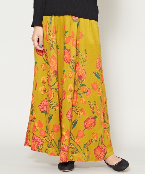 チャイハネ(チャイハネ)の「【チャイハネ】yul オリエンタルフラワーワイドパンツ(その他パンツ・レディース・ブルー/マスタード/ホワイト・FREE)」の1枚目の写真