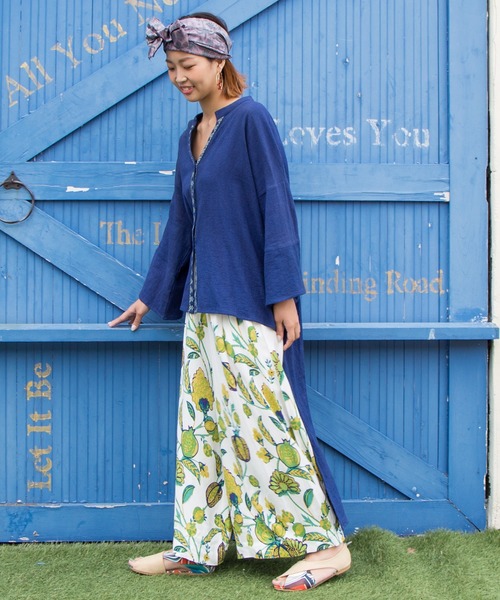 チャイハネ(チャイハネ)の「【チャイハネ】yul オリエンタルフラワーワイドパンツ(その他パンツ・レディース・ブルー/マスタード/ホワイト・FREE)」の19枚目の写真