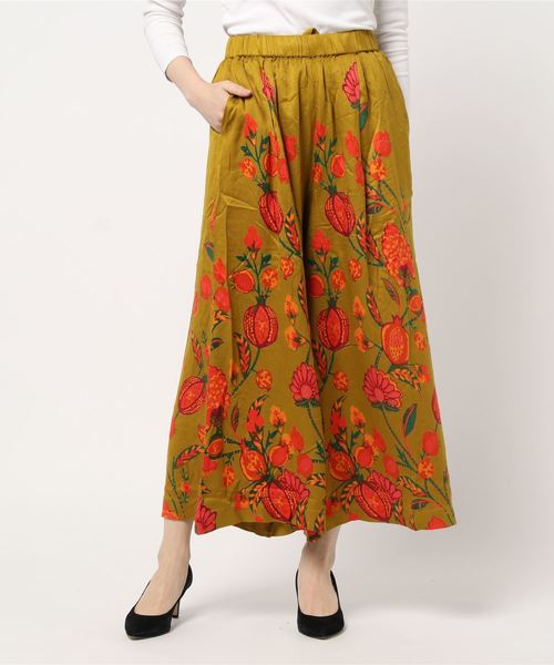 チャイハネ(チャイハネ)の「【チャイハネ】yul オリエンタルフラワーワイドパンツ(その他パンツ・レディース・ブルー/マスタード/ホワイト・FREE)」の4枚目の写真