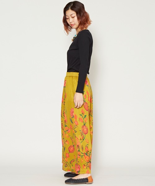 チャイハネ(チャイハネ)の「【チャイハネ】yul オリエンタルフラワーワイドパンツ(その他パンツ・レディース・ブルー/マスタード/ホワイト・FREE)」の6枚目の写真