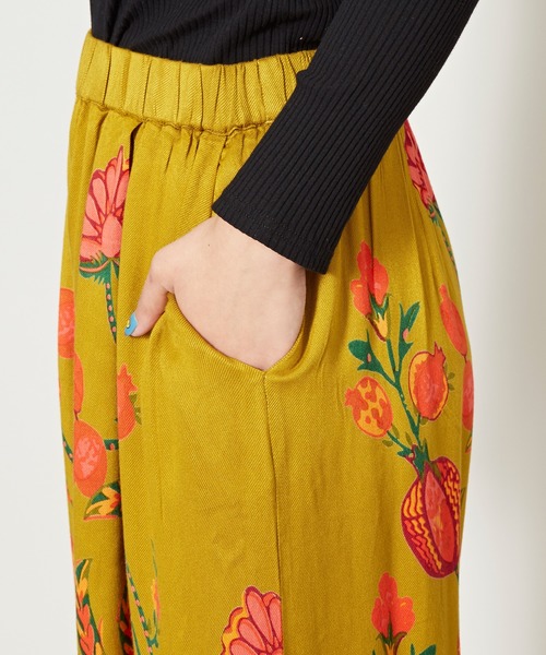 チャイハネ(チャイハネ)の「【チャイハネ】yul オリエンタルフラワーワイドパンツ(その他パンツ・レディース・ブルー/マスタード/ホワイト・FREE)」の9枚目の写真