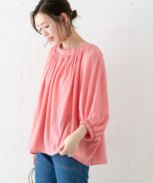 URBAN RESEARCH ROSSO(アーバンリサーチロッソ)の「TORRAZZO DONNA ボリュームスリーブブラウス(シャツ/ブラウス)」|ピンク