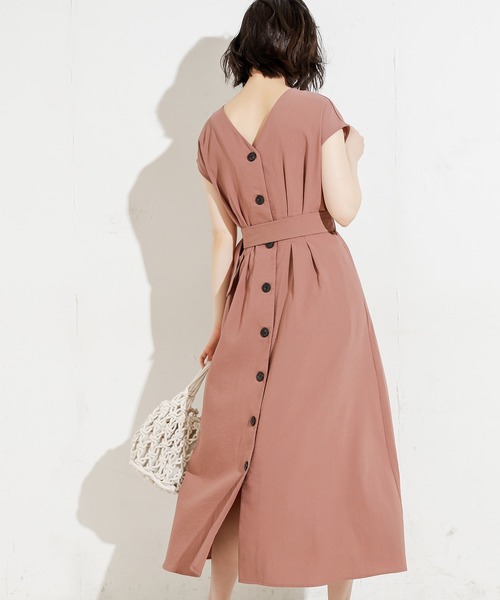 natural couture（ナチュラルクチュール）の「フロント釦ノースリーブワンピース Mサイズ（ワンピース・レディース・ブラック/ベージュ/グリーン/モカ/ストライプ/レンガ/ブラック系その他・FREE）」の13枚目の写真