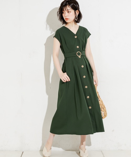 natural couture（ナチュラルクチュール）の「フロント釦ノースリーブワンピース Mサイズ（ワンピース・レディース・ブラック/ベージュ/グリーン/モカ/ストライプ/レンガ/ブラック系その他・FREE）」の18枚目の写真