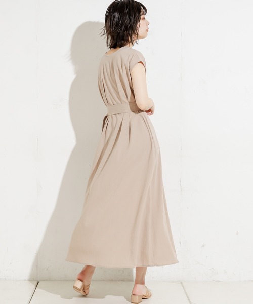 natural couture（ナチュラルクチュール）の「フロント釦ノースリーブワンピース Mサイズ（ワンピース・レディース・ブラック/ベージュ/グリーン/モカ/ストライプ/レンガ/ブラック系その他・FREE）」の15枚目の写真