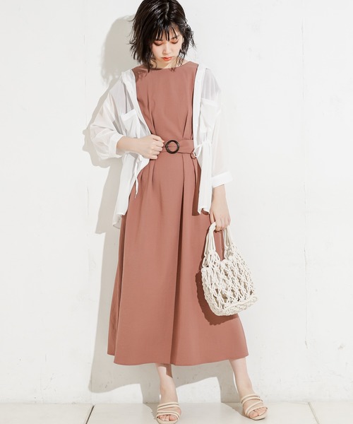 natural couture（ナチュラルクチュール）の「フロント釦ノースリーブワンピース Mサイズ（ワンピース・レディース・ブラック/ベージュ/グリーン/モカ/ストライプ/レンガ/ブラック系その他・FREE）」の11枚目の写真