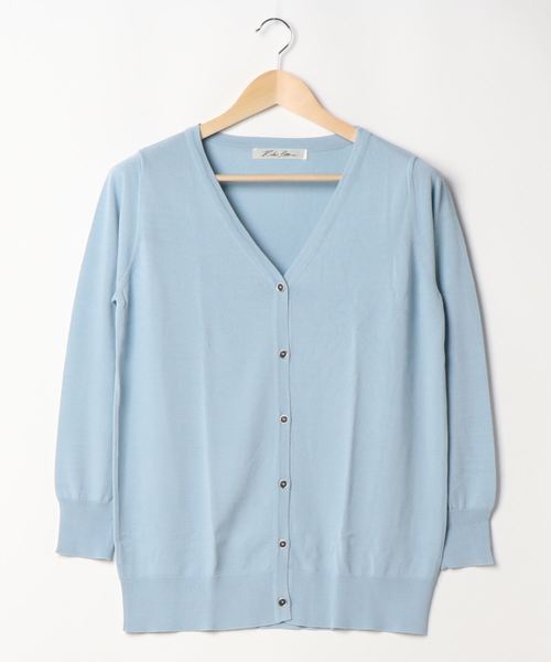 KOBE LETTUCE（コウベレタス）の「[UVカット]サマーニットカーディガン（カーディガン/ボレロ・レディース・アイボリー/パープル系その他/ベージュ/ブルー/グリーン/ブラック・FREE）」の11枚目の写真