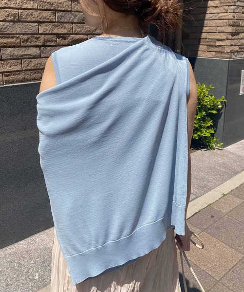 KOBE LETTUCE（コウベレタス）の「[UVカット]サマーニットカーディガン（カーディガン/ボレロ・レディース・アイボリー/パープル系その他/ベージュ/ブルー/グリーン/ブラック・FREE）」の17枚目の写真