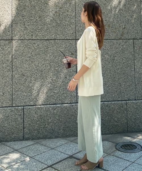 KOBE LETTUCE（コウベレタス）の「[UVカット]サマーニットカーディガン（カーディガン/ボレロ・レディース・アイボリー/パープル系その他/ベージュ/ブルー/グリーン/ブラック・FREE）」の22枚目の写真