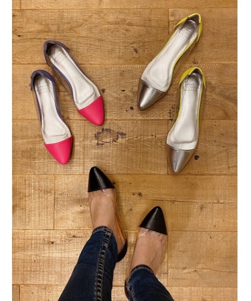 Neonクリアフラットパンプス