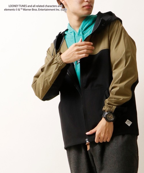 POWER TO THE PEOPLE（パワートゥーザピープル）の「【POWER TO THE PEOPLE】パッカブル ムービングストレッチ 配色切替マウンテンパーカー（マウンテンパーカー・メンズ・ベージュ/マルチ/ブラック/レッド/ブラウン・L/M/S/LL）」の2枚目の写真