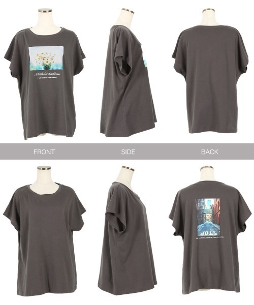 KOBE LETTUCE（コウベレタス）の「選べる2タイプ フォトTシャツ（Tシャツ/カットソー・レディース・ホワイト系その他/オフホワイト/グレー系その他/チャコール・FREE）」の14枚目の写真