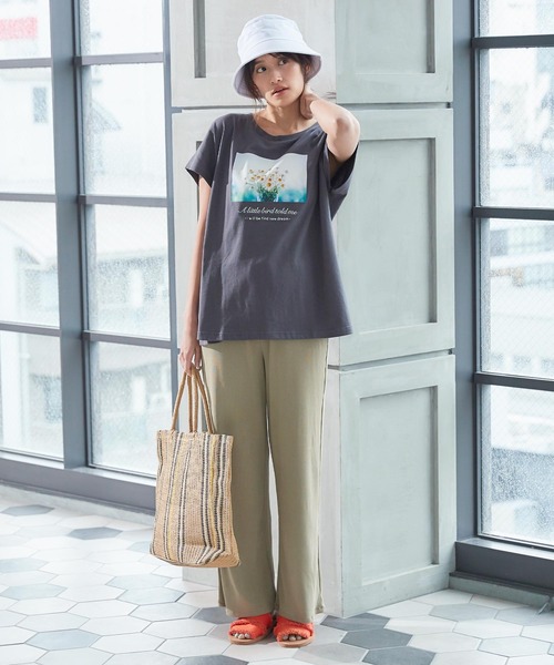 KOBE LETTUCE（コウベレタス）の「選べる2タイプ フォトTシャツ（Tシャツ/カットソー・レディース・ホワイト系その他/オフホワイト/グレー系その他/チャコール・FREE）」の20枚目の写真