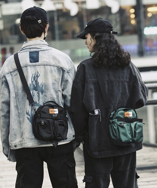 WESTBOY（ウエストボーイ）の「スクエアショルダーバッグ WB2010【WB ORIGINALS】（ショルダーバッグ・メンズ・ブラック/グリーン・FREE）」の5枚目の写真