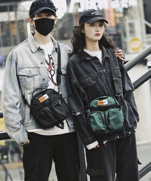 WESTBOY（ウエストボーイ）の「スクエアショルダーバッグ WB2010【WB ORIGINALS】（ショルダーバッグ・メンズ・ブラック/グリーン・FREE）」の8枚目の写真