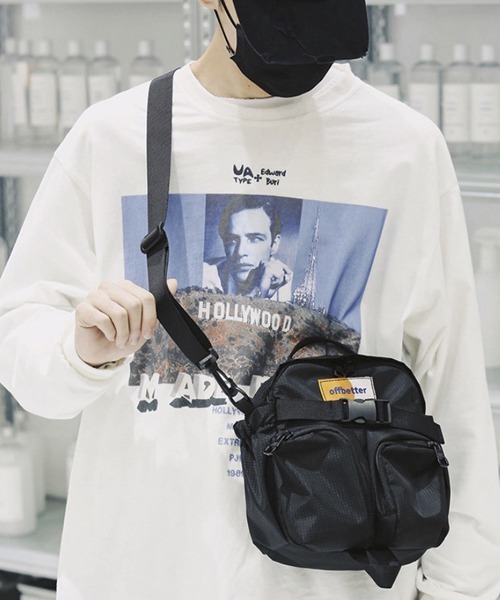 WESTBOY（ウエストボーイ）の「スクエアショルダーバッグ WB2010【WB ORIGINALS】（ショルダーバッグ・メンズ・ブラック/グリーン・FREE）」の11枚目の写真