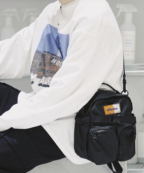 WESTBOY（ウエストボーイ）の「スクエアショルダーバッグ WB2010【WB ORIGINALS】（ショルダーバッグ・メンズ・ブラック/グリーン・FREE）」の12枚目の写真