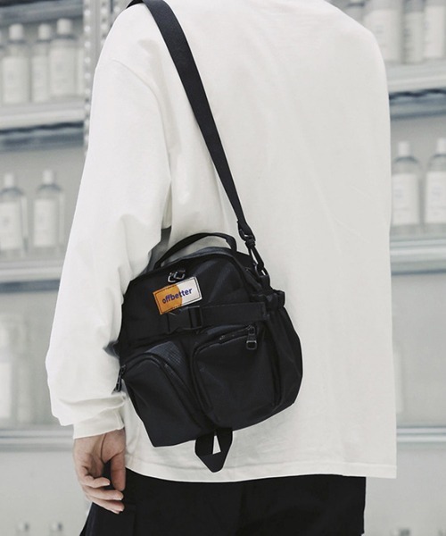 WESTBOY（ウエストボーイ）の「スクエアショルダーバッグ WB2010【WB ORIGINALS】（ショルダーバッグ・メンズ・ブラック/グリーン・FREE）」の18枚目の写真