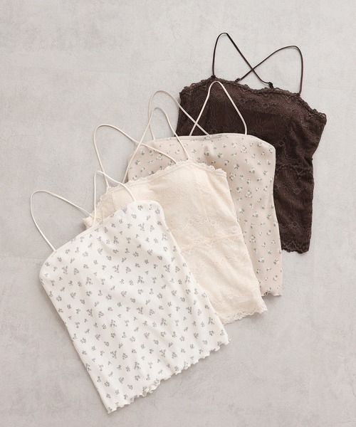 one after another NICE CLAUP（ワンアフターアナザーナイスクラップ）の「カップ付きキャミソール（キャミソール・レディース・アイボリー/ホワイト系その他/ブラウン/ベージュ系その他・FREE）」の15枚目の写真