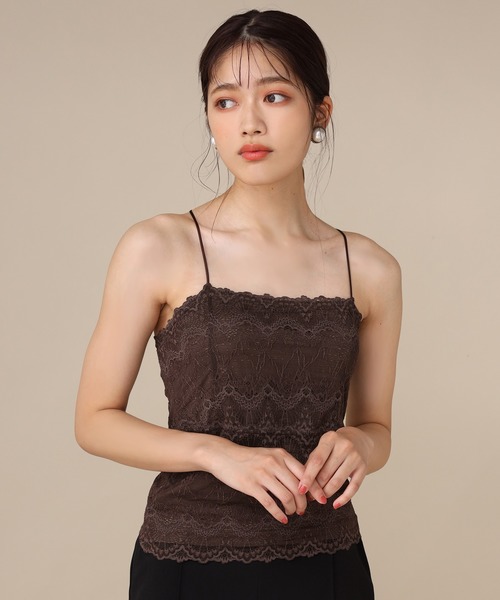 one after another NICE CLAUP（ワンアフターアナザーナイスクラップ）の「カップ付きキャミソール（キャミソール・レディース・アイボリー/ホワイト系その他/ブラウン/ベージュ系その他・FREE）」の13枚目の写真