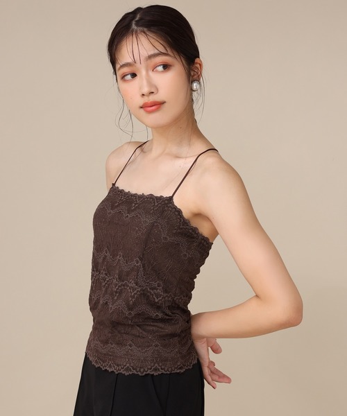 one after another NICE CLAUP（ワンアフターアナザーナイスクラップ）の「カップ付きキャミソール（キャミソール・レディース・アイボリー/ホワイト系その他/ブラウン/ベージュ系その他・FREE）」の16枚目の写真