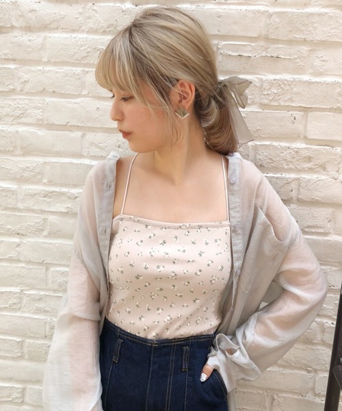 one after another NICE CLAUP（ワンアフターアナザーナイスクラップ）の「カップ付きキャミソール（キャミソール・レディース・アイボリー/ホワイト系その他/ブラウン/ベージュ系その他・FREE）」の18枚目の写真