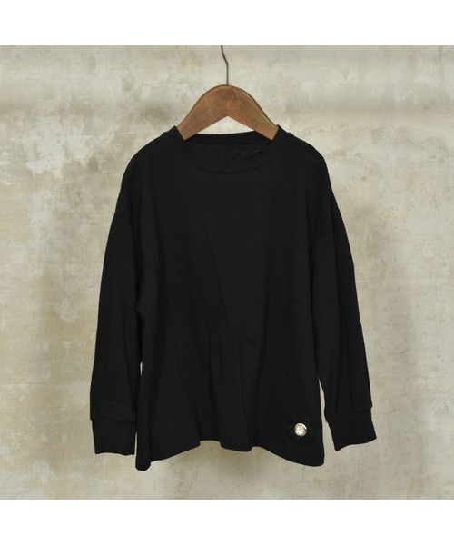 ZERO standerd（ゼロスタンダード）の「ゼロスタンダード ビッグロングTシャツ（Tシャツ/カットソー・キッズ・ピンク/ブラック/チャコールグレー/ブラウン/サンドベージュ・100cm/130cm/95cm/150cm/80ｃｍ/110cm/140cm/90cm/160cm/120cm）」の2枚目の写真