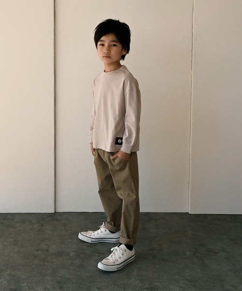 ZERO standerd（ゼロスタンダード）の「ゼロスタンダード ビッグロングTシャツ（Tシャツ/カットソー・キッズ・ピンク/ブラック/チャコールグレー/ブラウン/サンドベージュ・100cm/130cm/95cm/150cm/80ｃｍ/110cm/140cm/90cm/160cm/120cm）」の13枚目の写真