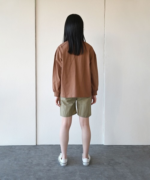 ZERO standerd（ゼロスタンダード）の「ゼロスタンダード ビッグロングTシャツ（Tシャツ/カットソー・キッズ・ピンク/ブラック/チャコールグレー/ブラウン/サンドベージュ・100cm/130cm/95cm/150cm/80ｃｍ/110cm/140cm/90cm/160cm/120cm）」の7枚目の写真