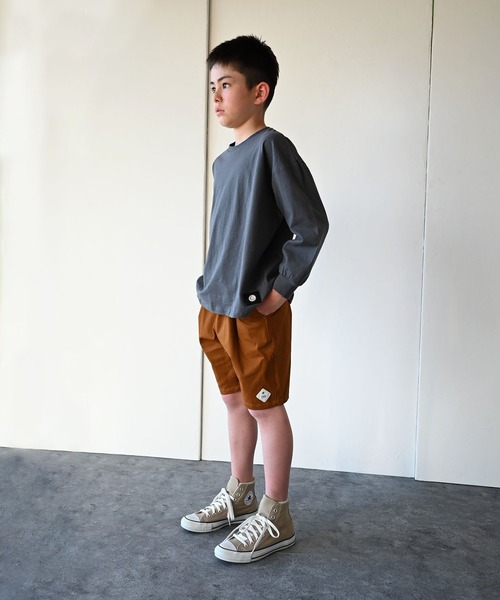 ZERO standerd（ゼロスタンダード）の「ゼロスタンダード ビッグロングTシャツ（Tシャツ/カットソー・キッズ・ピンク/ブラック/チャコールグレー/ブラウン/サンドベージュ・100cm/130cm/95cm/150cm/80ｃｍ/110cm/140cm/90cm/160cm/120cm）」の20枚目の写真