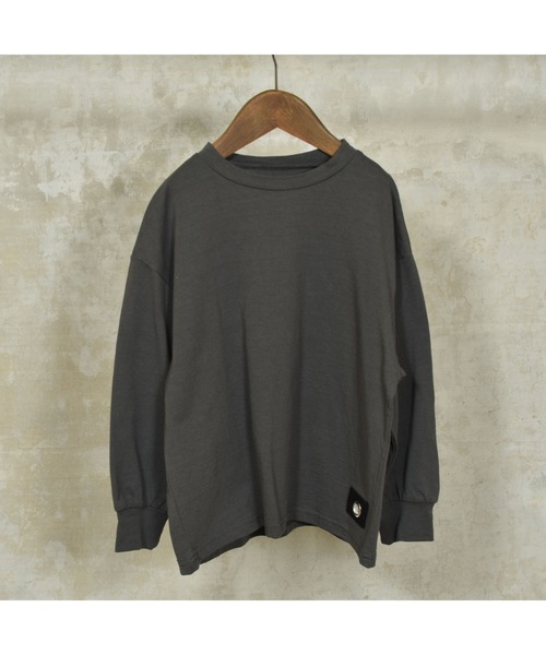 ZERO standerd（ゼロスタンダード）の「ゼロスタンダード ビッグロングTシャツ（Tシャツ/カットソー・キッズ・ピンク/ブラック/チャコールグレー/ブラウン/サンドベージュ・100cm/130cm/95cm/150cm/80ｃｍ/110cm/140cm/90cm/160cm/120cm）」の10枚目の写真