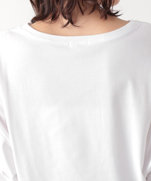 LEPSIM(レプシィム)の「ワイドドレープロンT 895814(Tシャツ/カットソー・レディース・チャコールグレー/オフホワイト/オリーブ/モカ・FREE)」の15枚目の写真