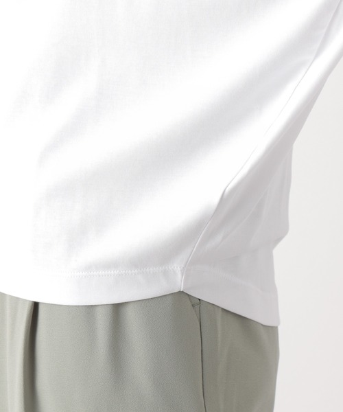 LEPSIM(レプシィム)の「ワイドドレープロンT 895814(Tシャツ/カットソー・レディース・チャコールグレー/オフホワイト/オリーブ/モカ・FREE)」の14枚目の写真
