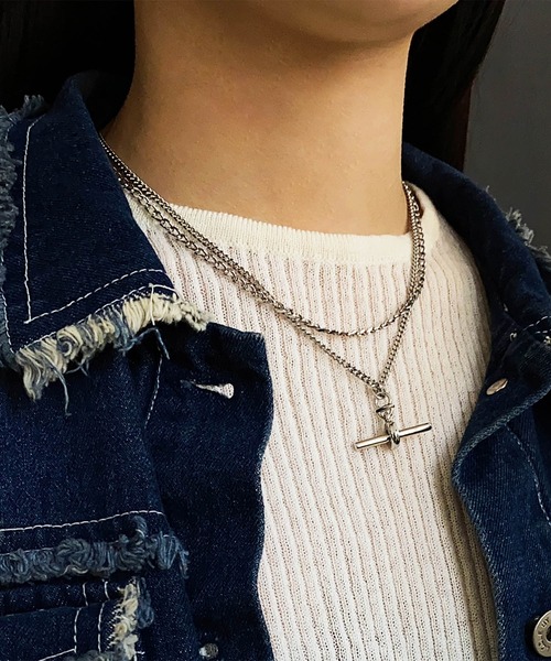 [MAMA CASAR] AVIROD DOUBLENESS ROWING Necklace★ 人気 ★ MAMACASAR（ママカサル）の「【MAMA CASAR(ママカサル)：A.VIROD