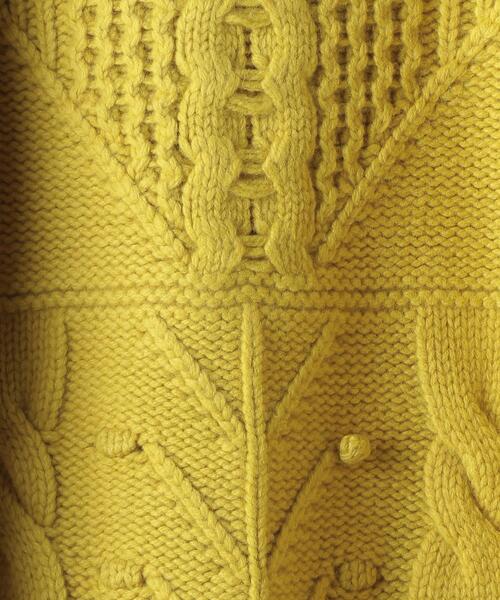 AEWEN MATOPH（イウエン マトフ）の「＜AEWEN MATOPH（イウエン マトフ）＞ケーブル ニット（ニット/セーター・レディース・ライトグレー/オフホワイト/イエロー・FREE）」の4枚目の写真